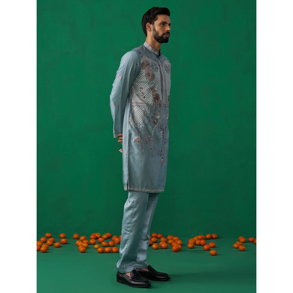 KALPRAAG Mayur Skyblue Embroidered Kurta and Pant