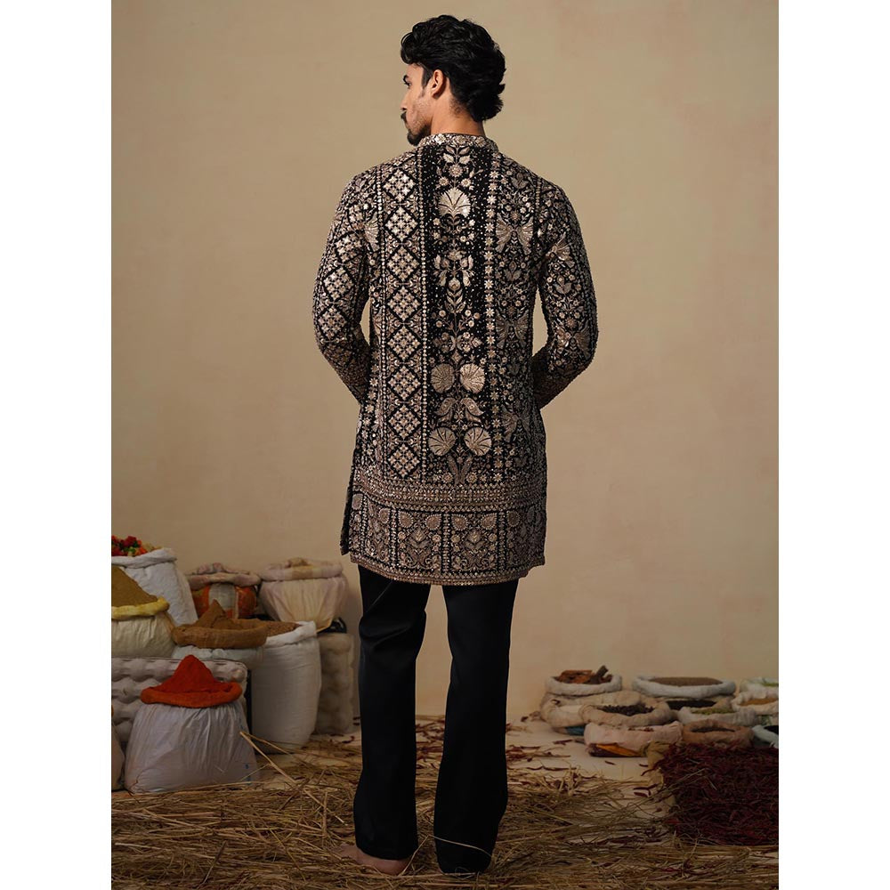 KALPRAAG Sanjh Black Short Kurta with Pant