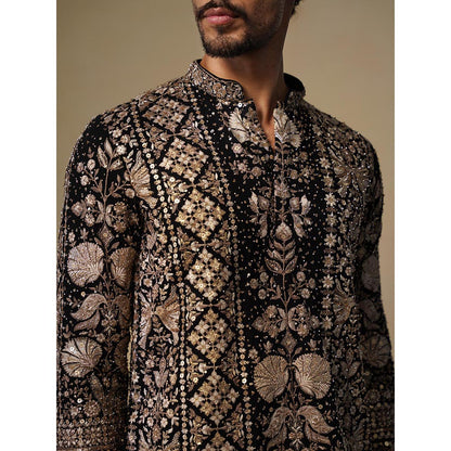 KALPRAAG Sanjh Black Short Kurta with Pant