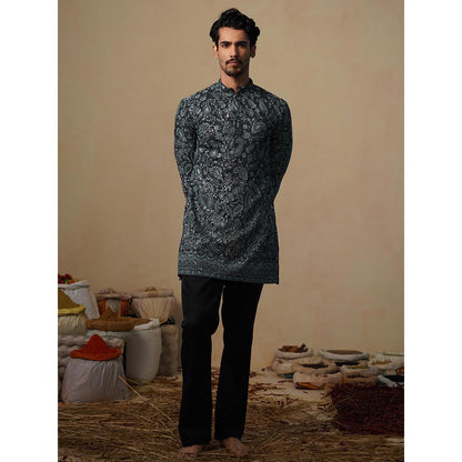 KALPRAAG Turquoise Sitaara Ferozi Short Kurta with Pant