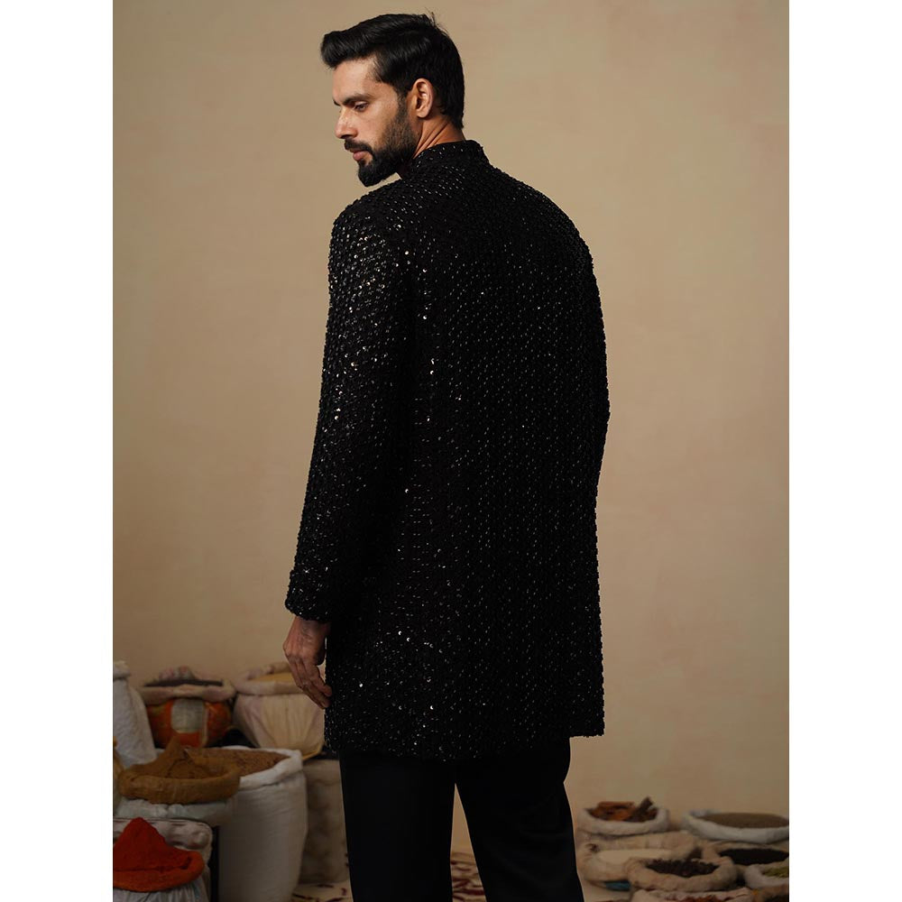 KALPRAAG Ved Black Short Kurta with Pant