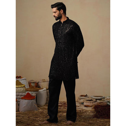 KALPRAAG Ved Black Short Kurta with Pant