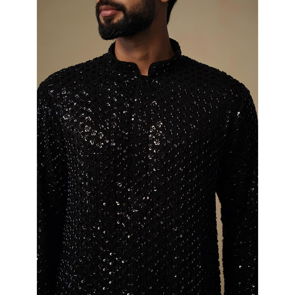 KALPRAAG Ved Black Short Kurta with Pant