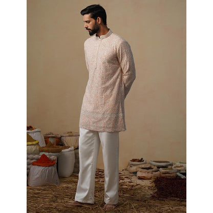 KALPRAAG Pink Gulzaar Short Kurta with Pant