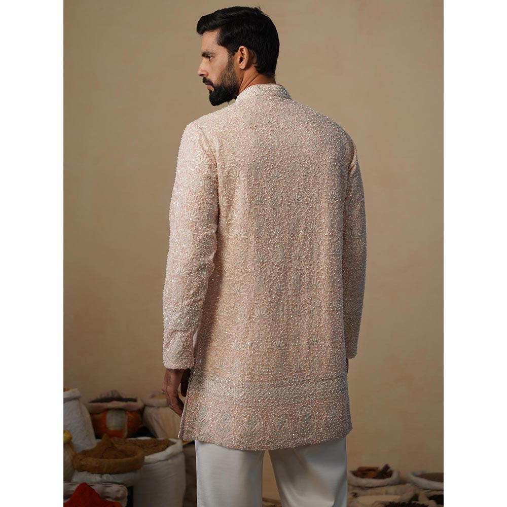 KALPRAAG Pink Gulzaar Short Kurta with Pant