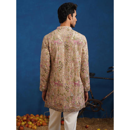 KALPRAAG Brown Heeran Chiku Short Kurta with Pant