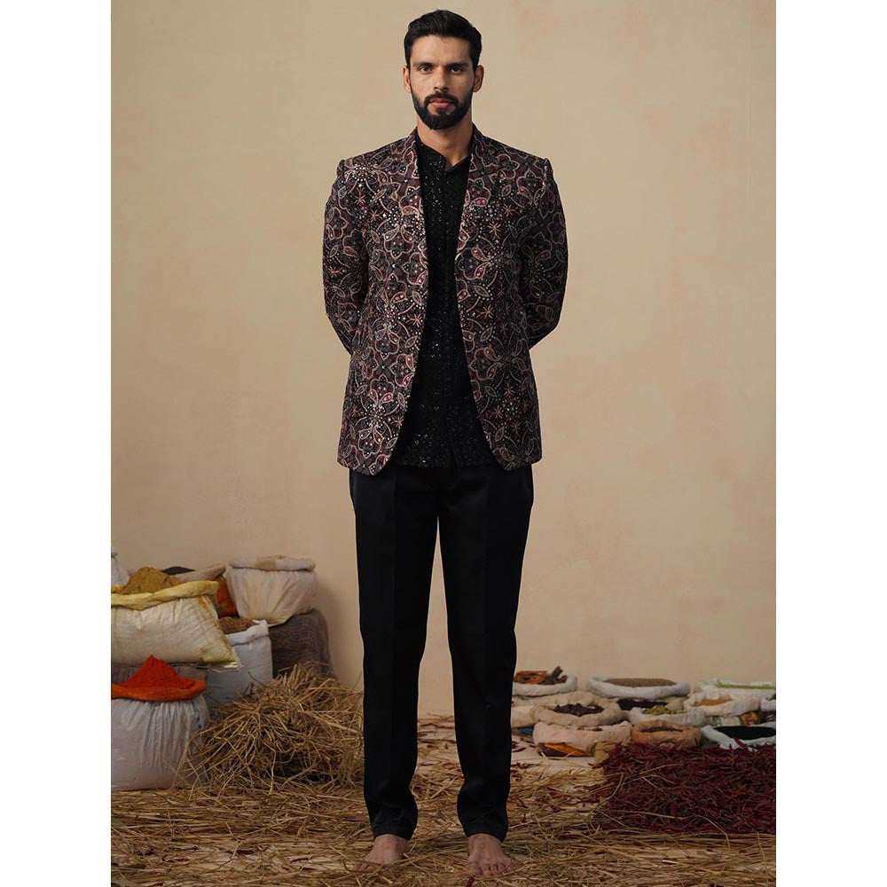 KALPRAAG Kartikey Black Blazer with Shirt and Trouser