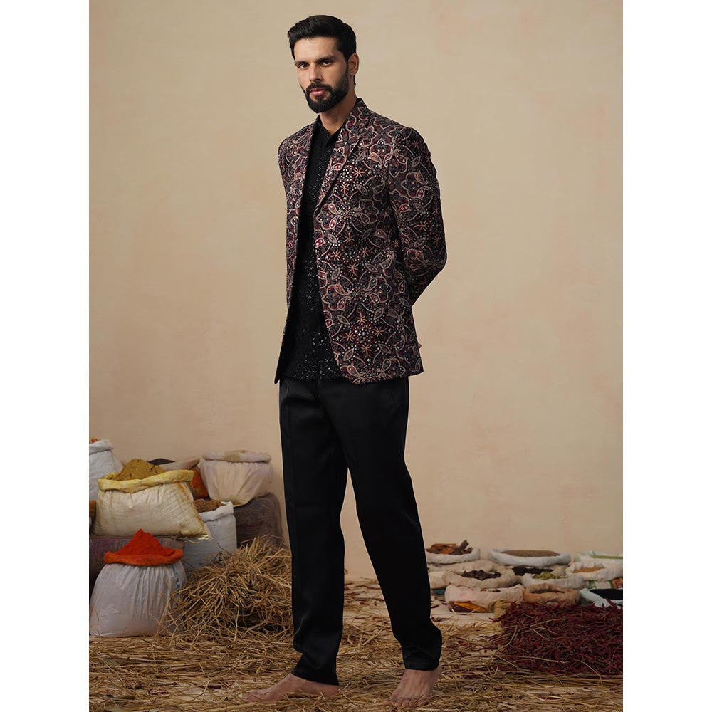 KALPRAAG Kartikey Black Blazer with Shirt and Trouser