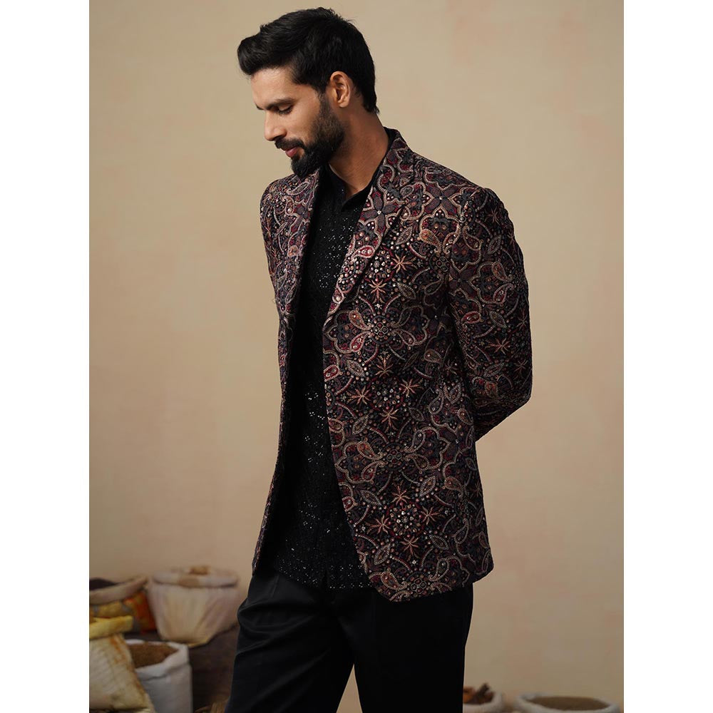 KALPRAAG Kartikey Black Blazer with Shirt and Trouser