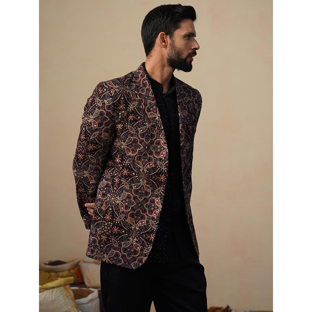 KALPRAAG Kartikey Black Blazer with Shirt and Trouser