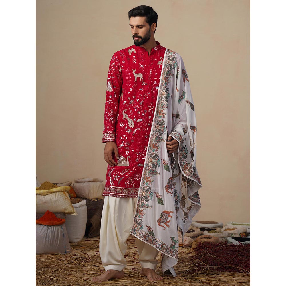 KALPRAAG Vyom Hot Pink Kurta with Patiala and Dupatta