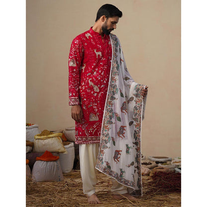 KALPRAAG Vyom Hot Pink Kurta with Patiala and Dupatta
