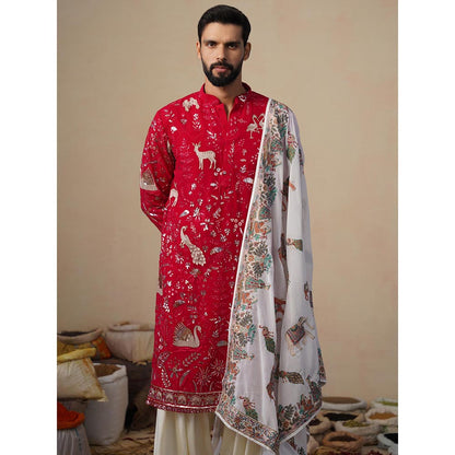 KALPRAAG Vyom Hot Pink Kurta with Patiala and Dupatta