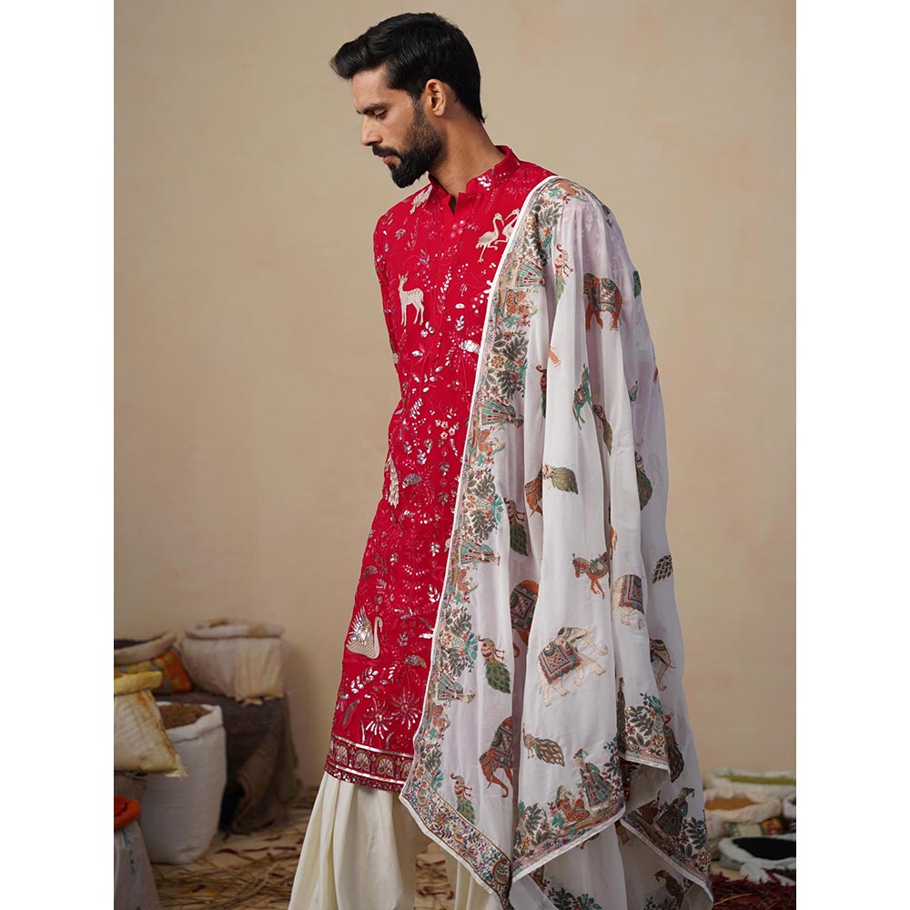 KALPRAAG Vyom Hot Pink Kurta with Patiala and Dupatta