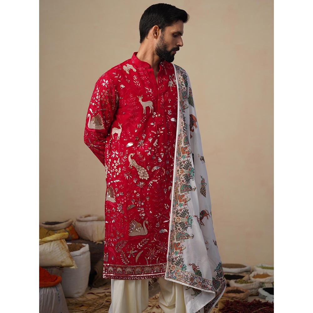 KALPRAAG Vyom Hot Pink Kurta with Patiala and Dupatta