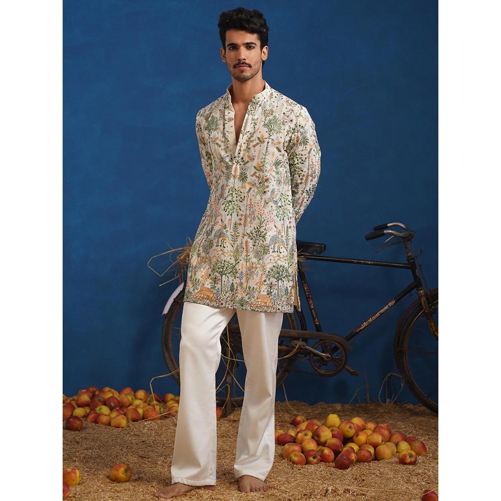 KALPRAAG Parind Ivory Short Kurta With Pant