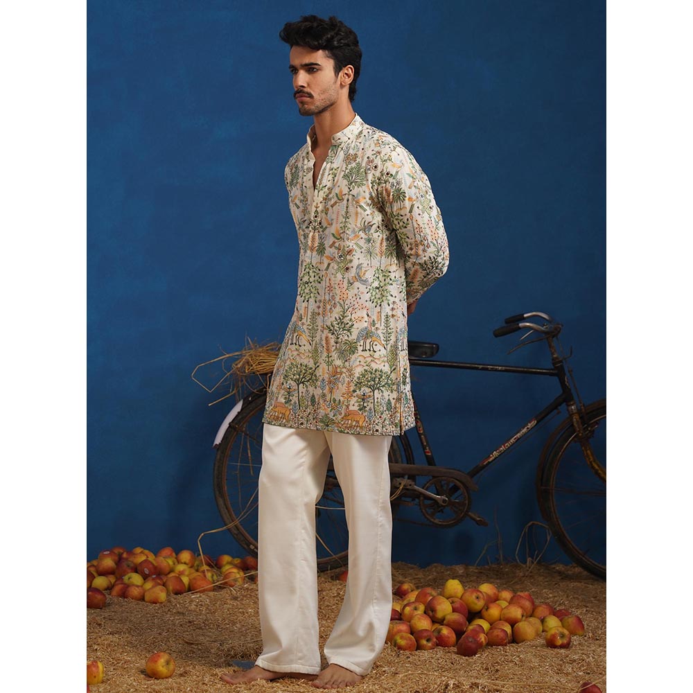 KALPRAAG Parind Ivory Short Kurta With Pant