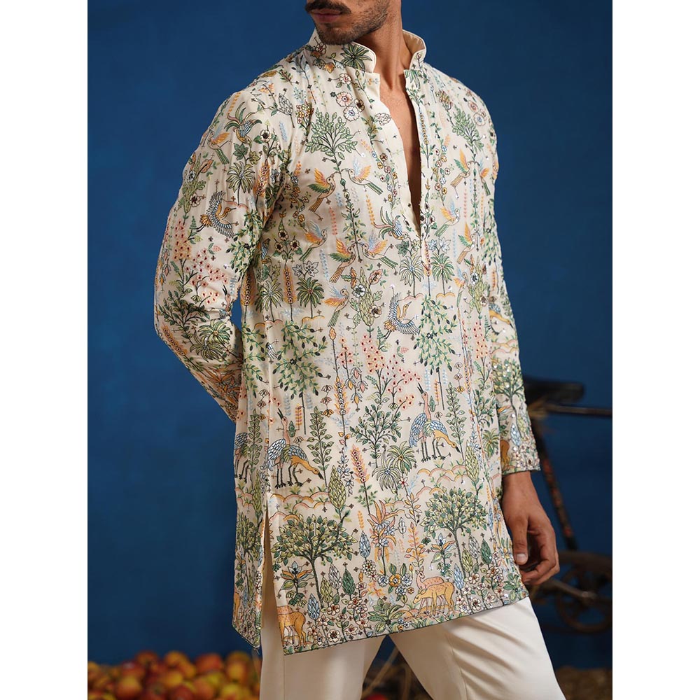 KALPRAAG Parind Ivory Short Kurta With Pant