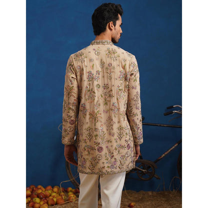 KALPRAAG Rehaan Beige Short Kurta With Pant