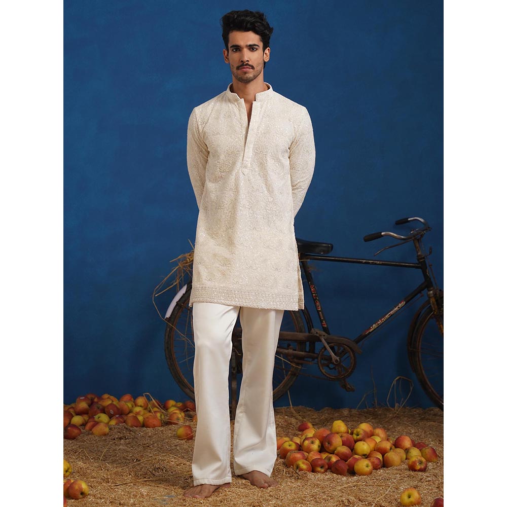 KALPRAAG Uday Ivory Short Kurta With Pant