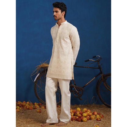 KALPRAAG Uday Ivory Short Kurta With Pant