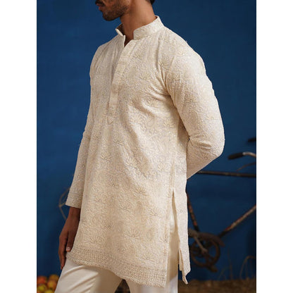 KALPRAAG Uday Ivory Short Kurta With Pant