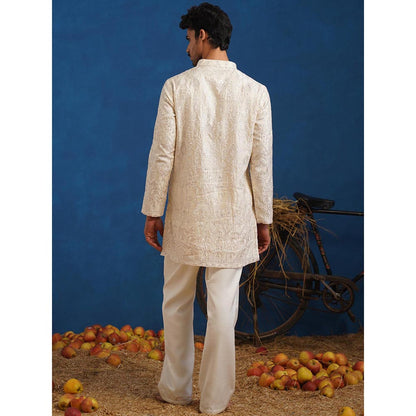 KALPRAAG Arush Cream Short Kurta With Pant