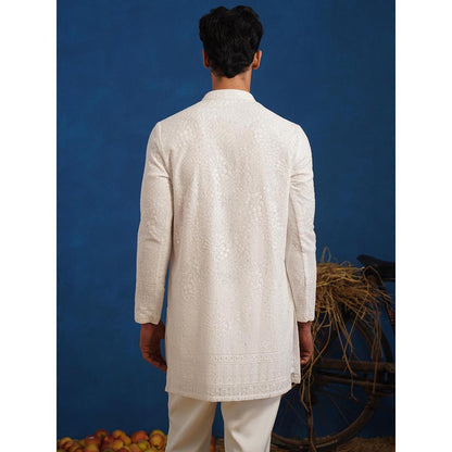 KALPRAAG Pravin White Short Kurta With Pant
