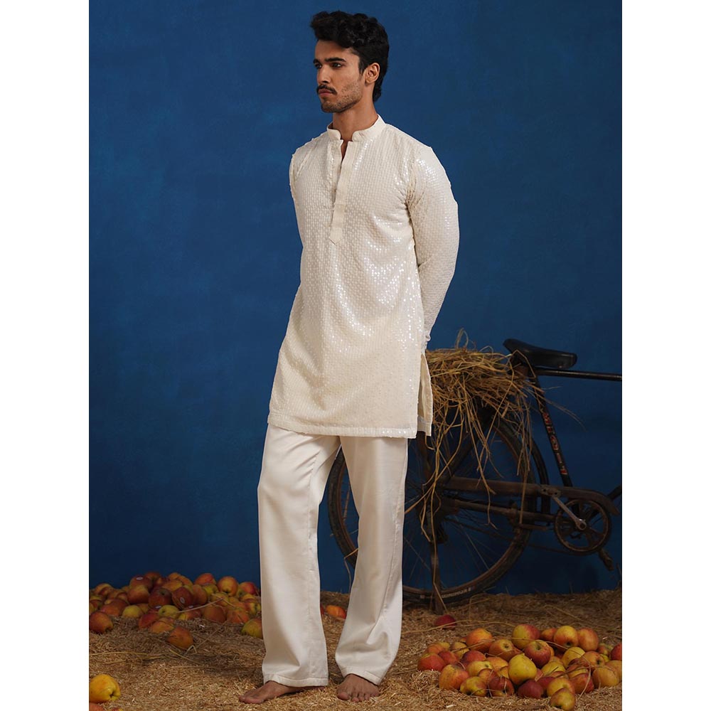 KALPRAAG Samarth Ivory Short Kurta With Pant