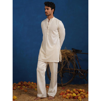 KALPRAAG Samarth Ivory Short Kurta With Pant