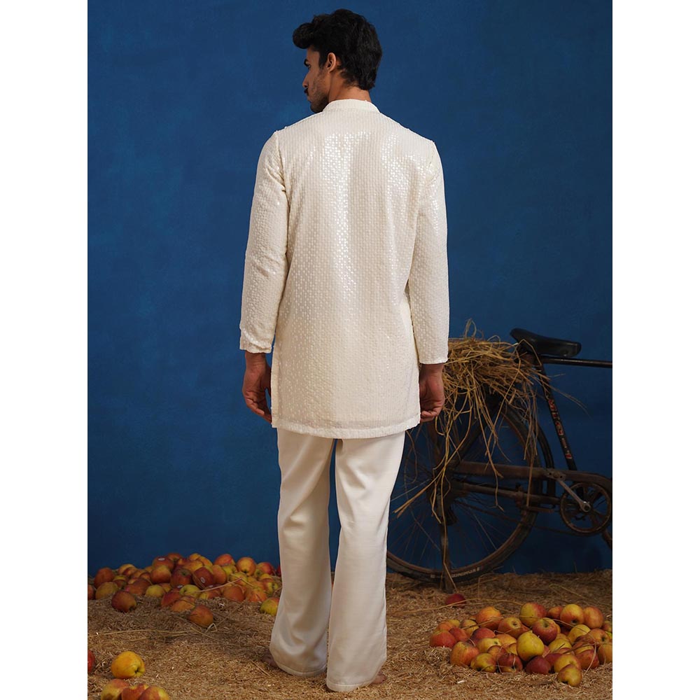 KALPRAAG Samarth Ivory Short Kurta With Pant