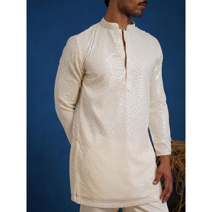 KALPRAAG Samarth Ivory Short Kurta With Pant