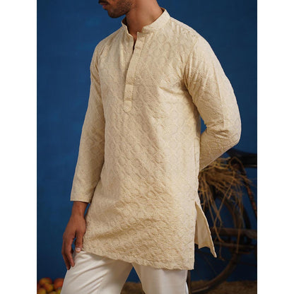 KALPRAAG Udayan Beige Short Kurta With Pant