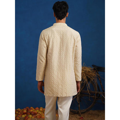 KALPRAAG Udayan Beige Short Kurta With Pant