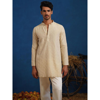 KALPRAAG Udayan Beige Short Kurta With Pant