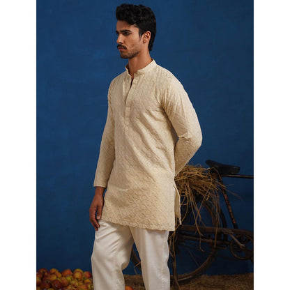KALPRAAG Udayan Beige Short Kurta With Pant