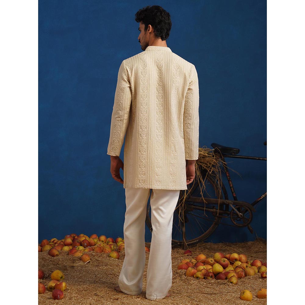 KALPRAAG Daksh Beige Short Kurta With Pant