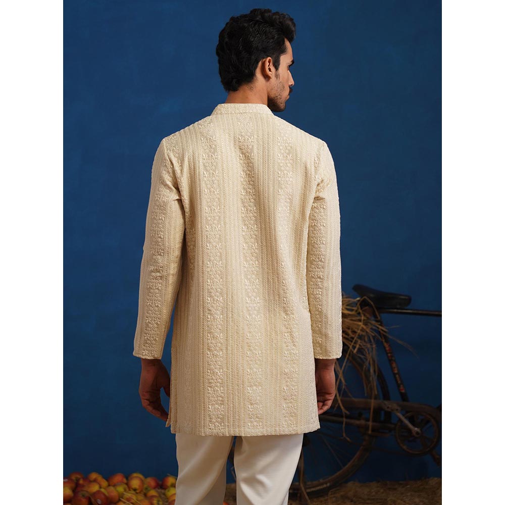 KALPRAAG Daksh Beige Short Kurta With Pant