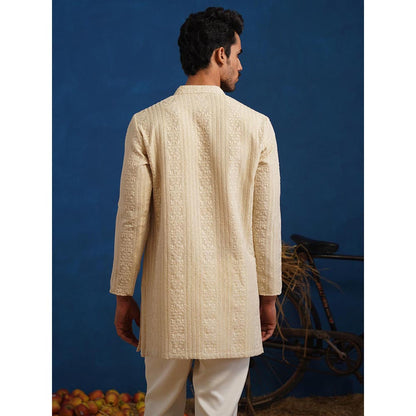 KALPRAAG Daksh Beige Short Kurta With Pant