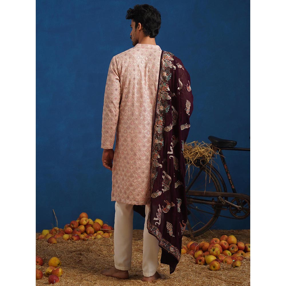 KALPRAAG Zafar Pink Kurta With Pant And Dupatta