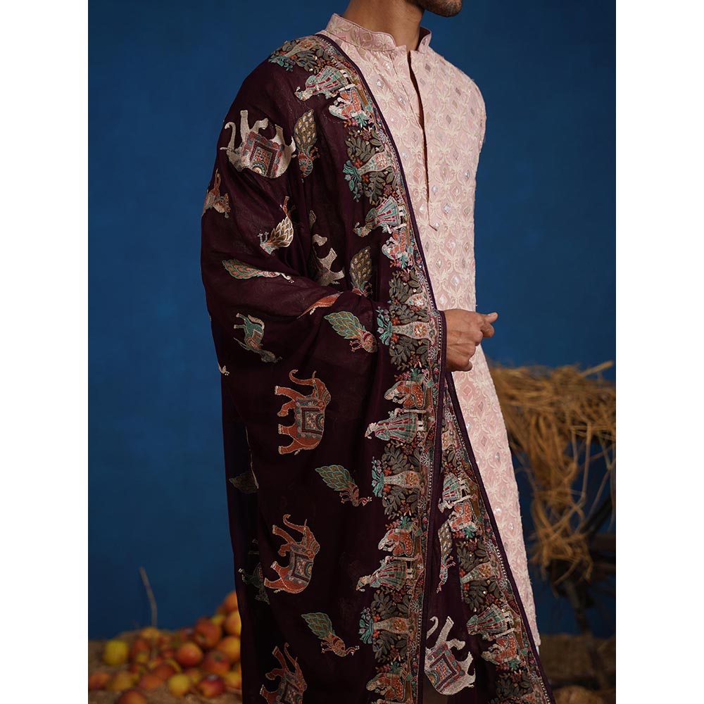 KALPRAAG Zafar Pink Kurta With Pant And Dupatta