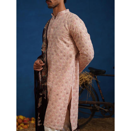 KALPRAAG Zafar Pink Kurta With Pant And Dupatta