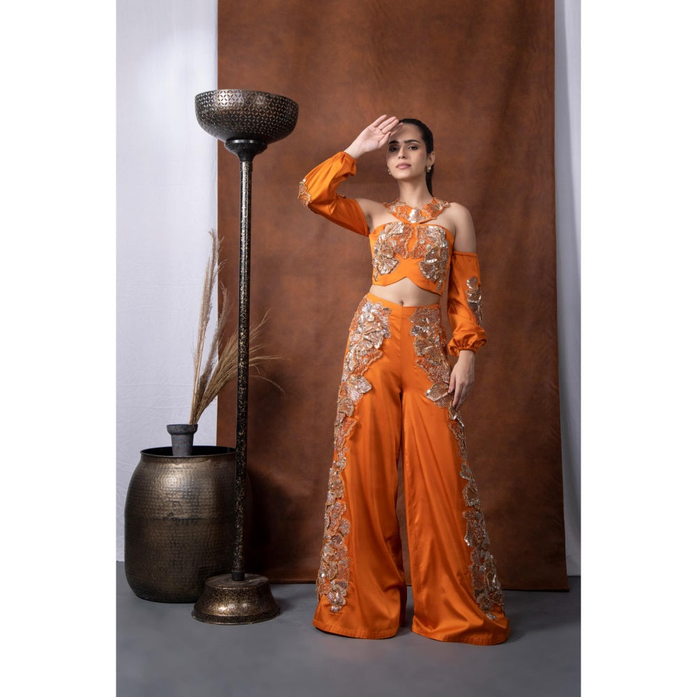 Kanika Verma Arabian Embellished Halter Neck Co-Ord (Set of 2)