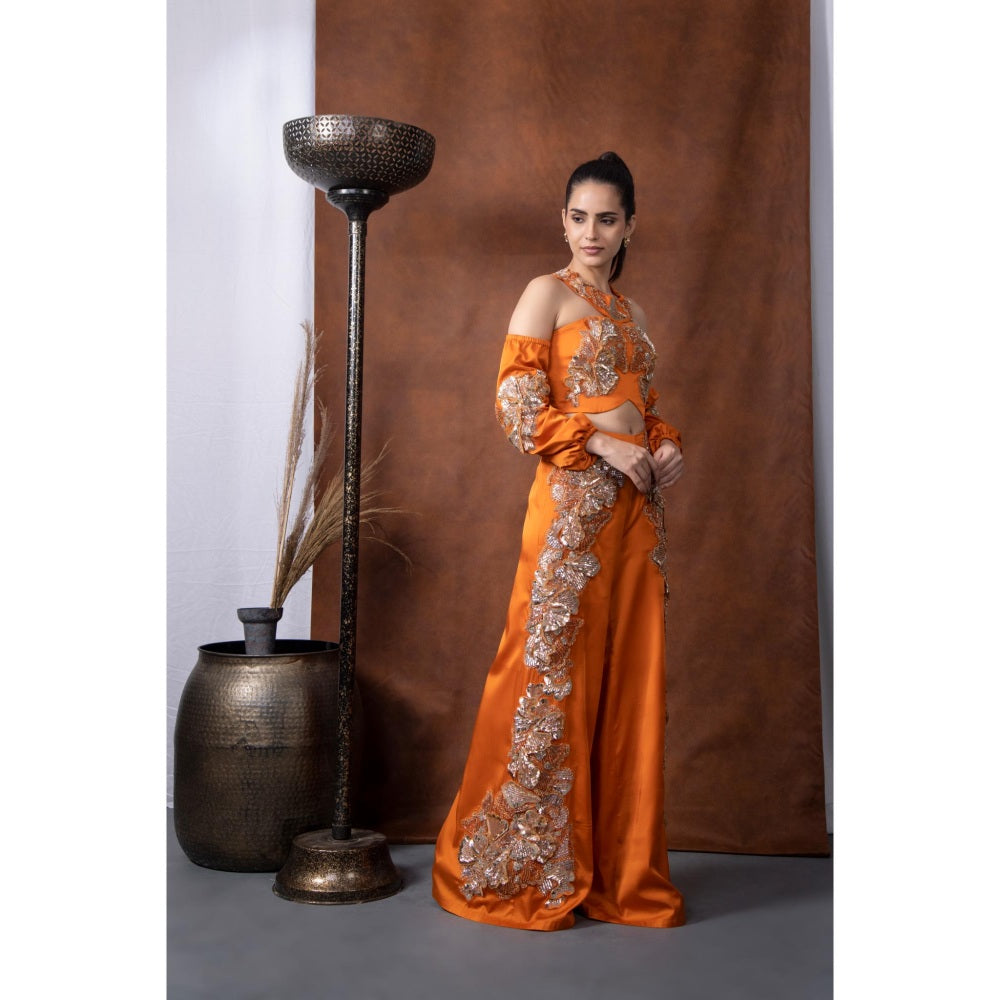 Kanika Verma Arabian Embellished Halter Neck Co-Ord (Set of 2)