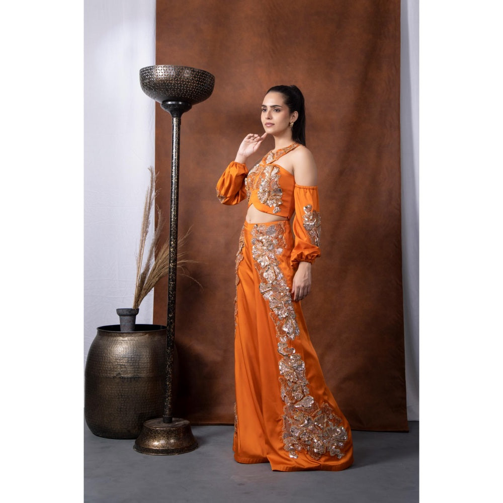 Kanika Verma Arabian Embellished Halter Neck Co-Ord (Set of 2)