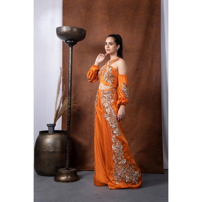 Kanika Verma Arabian Embellished Halter Neck Co-Ord (Set of 2)