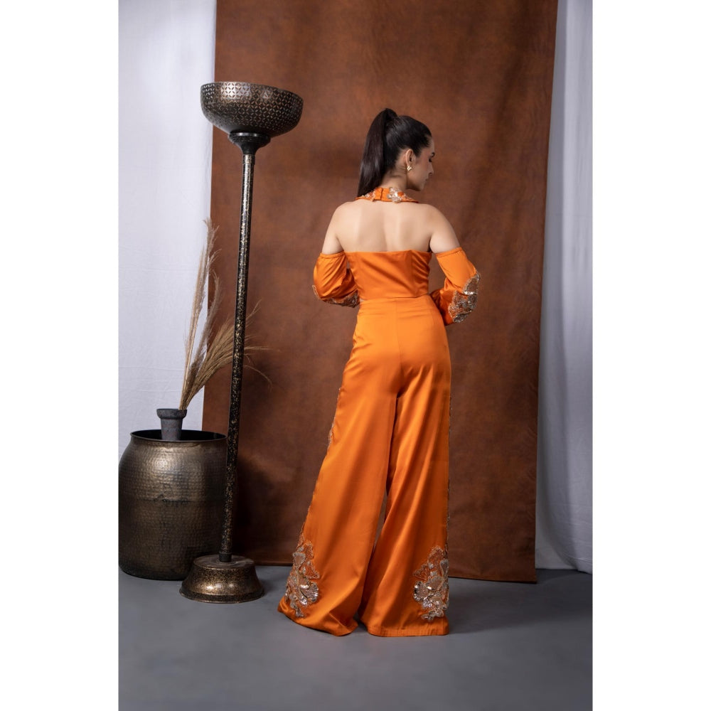 Kanika Verma Arabian Embellished Halter Neck Co-Ord (Set of 2)