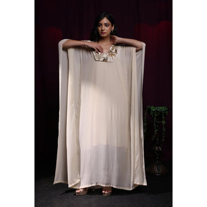 Kanika Verma Ivory Kaftan Dress