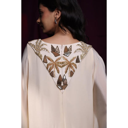 Kanika Verma Ivory Kaftan Dress