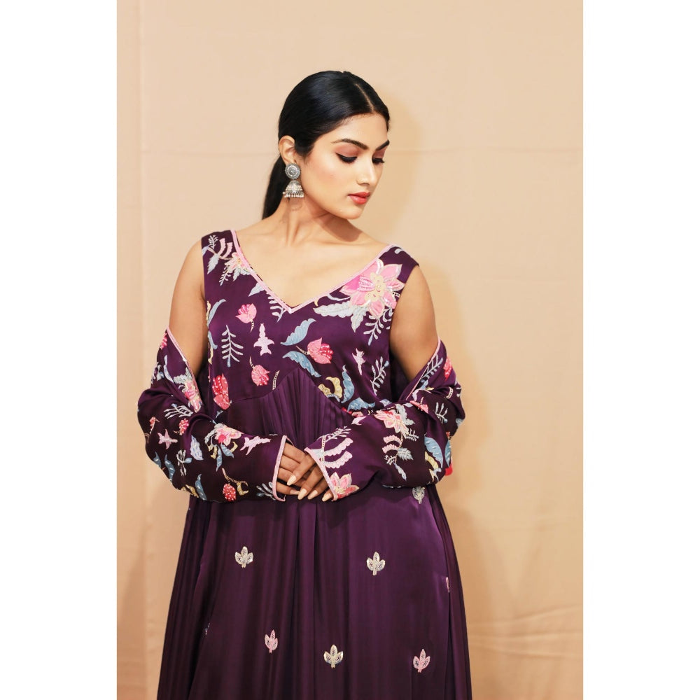 Kanika Verma Vasant Embroidered Kurta with Pant and Jacket (Set of 3)